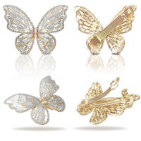 Sanas Crystal Butterfly Hair Clip - 1Pc