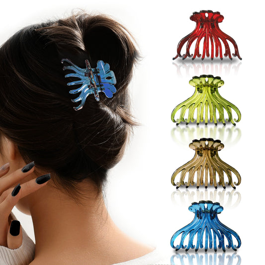 Multicolor Big Acrylic Tree Hair Clip
