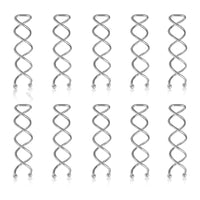 Sanas Spiral Silver Hair Clip 10 Pcs