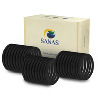 Sanas Black Korean Rubber Hair Band - 30Pcs