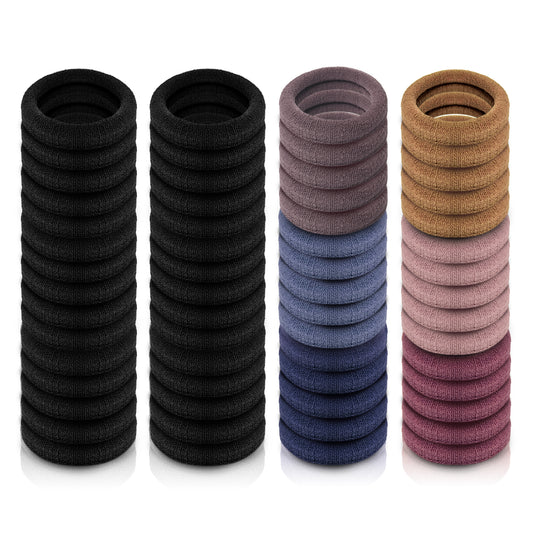 Sanas (60Pcs) Hair Rubber Band For Girls Black Rubber Band For Hair Ties For Women Stylish Useful Gifts For Woman Rubber Bands For Hair Accessories For Women Stylish Hair Tie (Multicolours) (60Pcs)