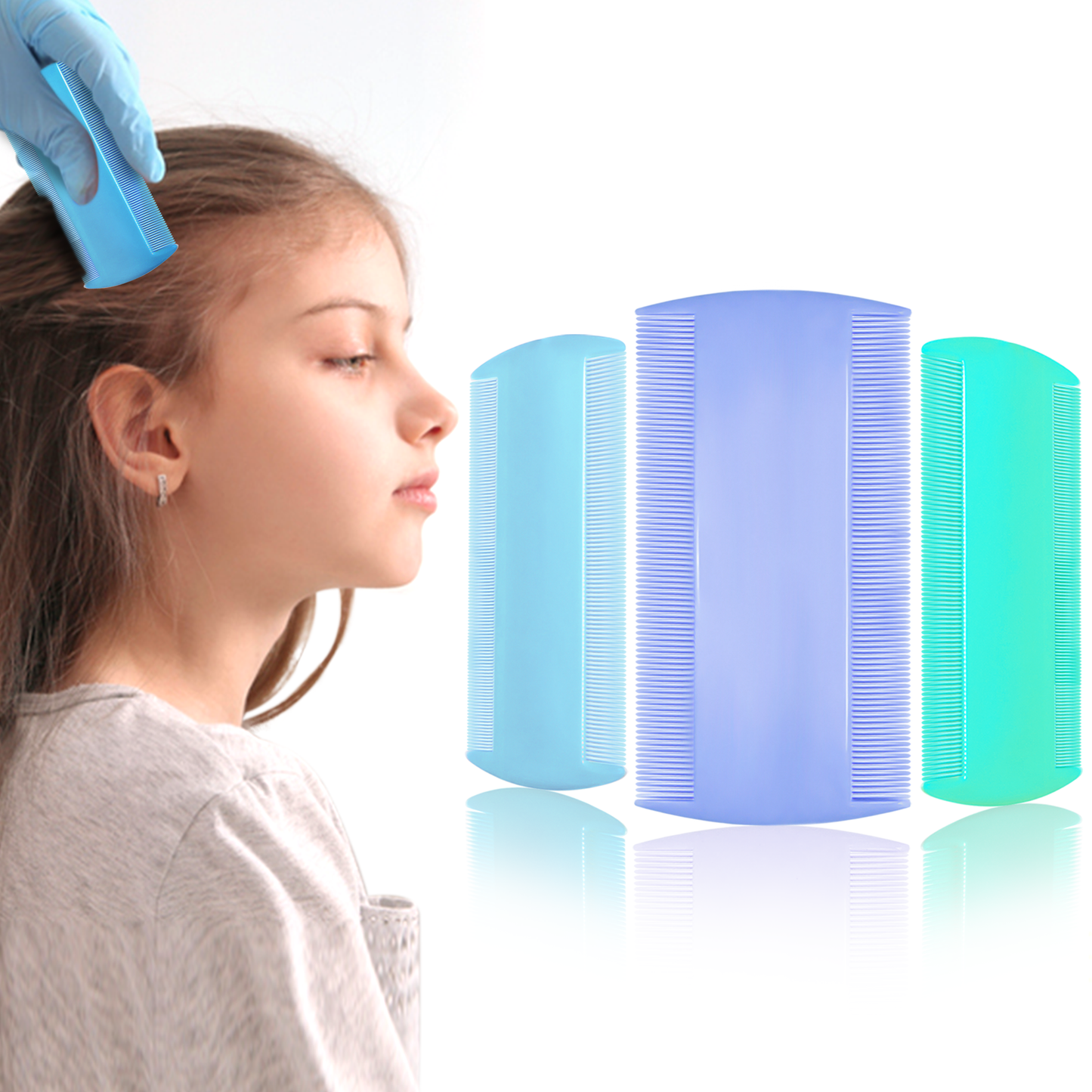 Sanas Fine Teeth Lice Removal Hair Comb - 3Pcs