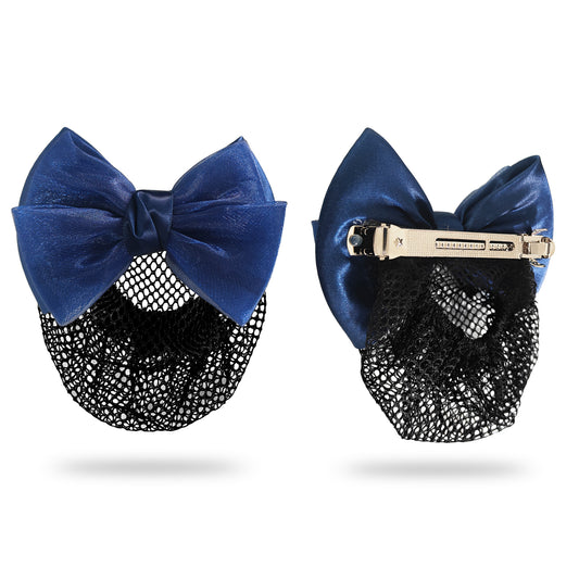 Sanas Hair Clip Juda Net For Women Shiny Blue Mesh Pattern (1Pc)