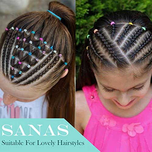 Sanas Mini Elastic Pastel Rubber Bands - 1100Pcs