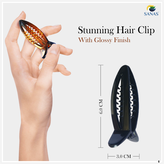 Sanas Korean Hair Accessories Banana Clips - 6Pcs