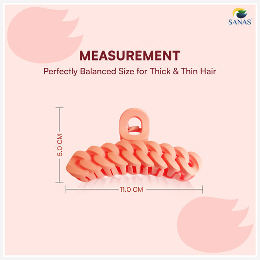 SANAS (4 Pcs) Chain Design Big Hair Claw Hair Accessories for Women (4 Pcs)