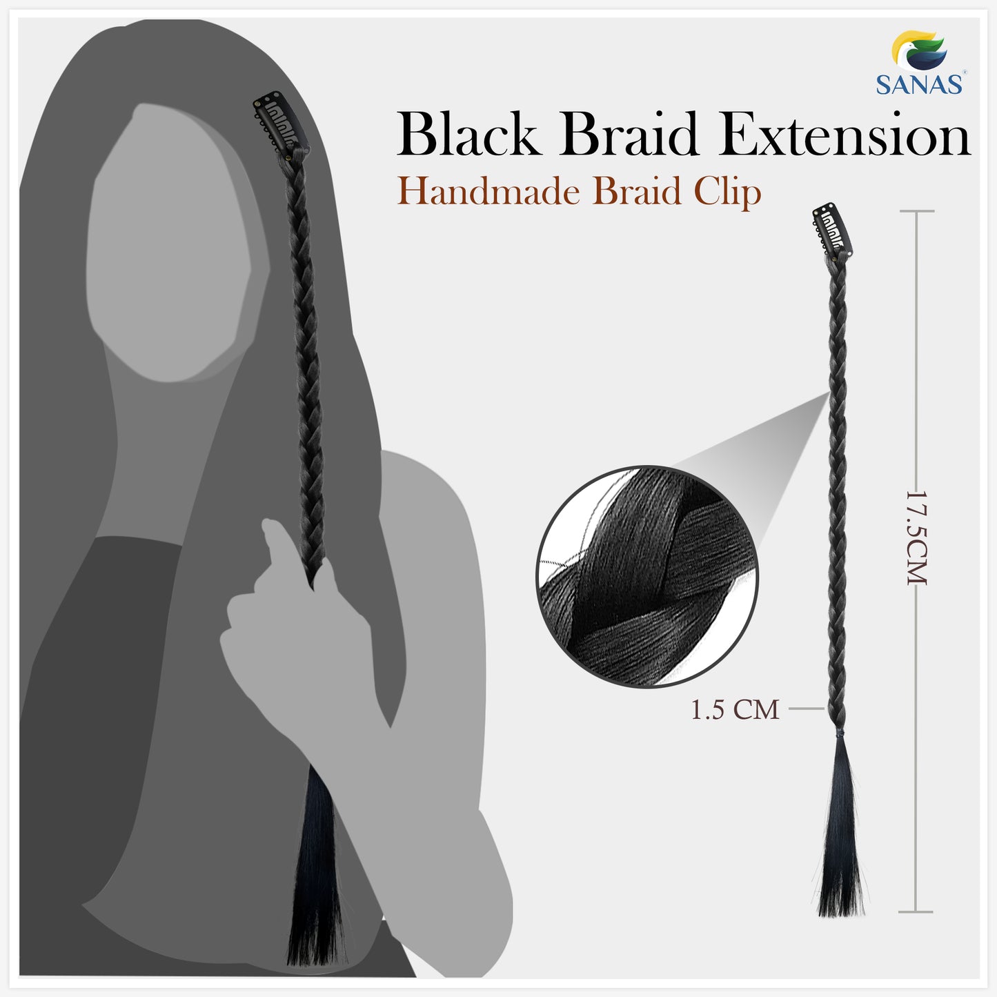 Hair Black Braid Extension