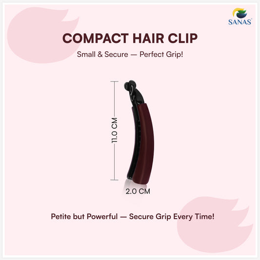 Sanas Large Banana Hair Clutchers – Strong Grip Hair Accessories for Women (2 Pcs)