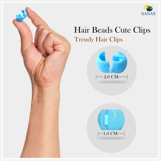 Sanas Cute Beads Baby Hair Clip - 100Pcs
