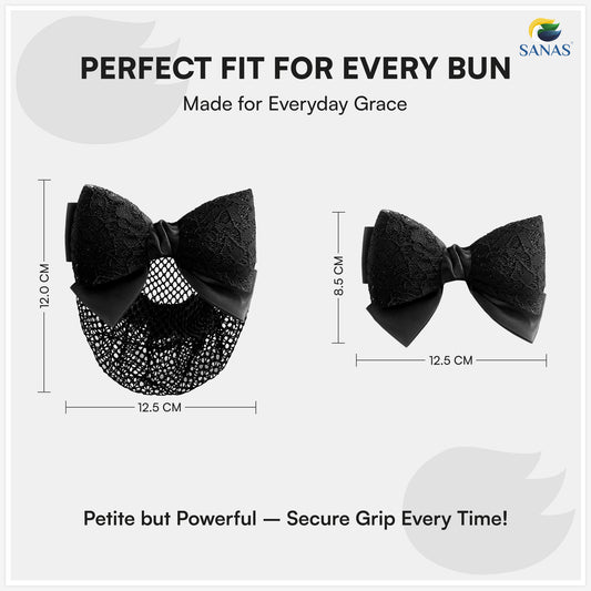 SANAS (1 Pc) Hair Clip Juda Net Attractive Black Net Hair Accessories for Women (1 Pc)