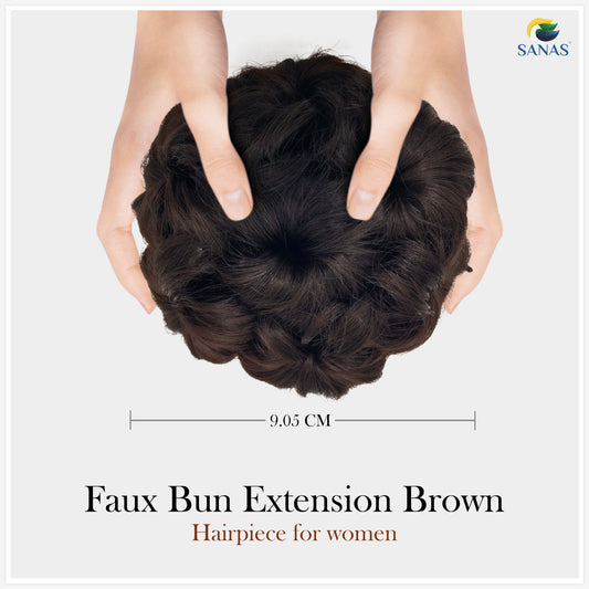 Sanas Black Fake Bun Hair Extension - 1Pc