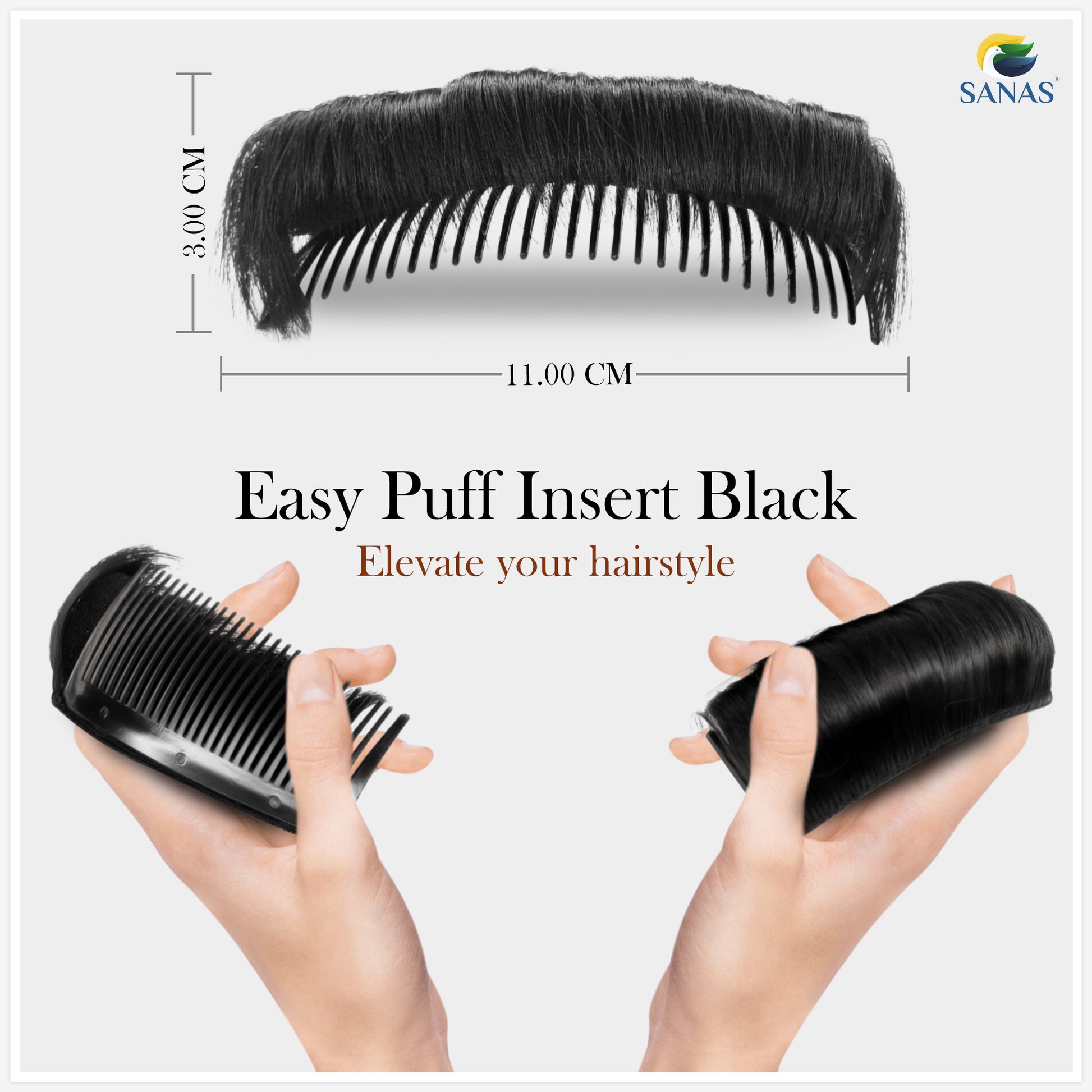 Bump Up Insert Hair Clip