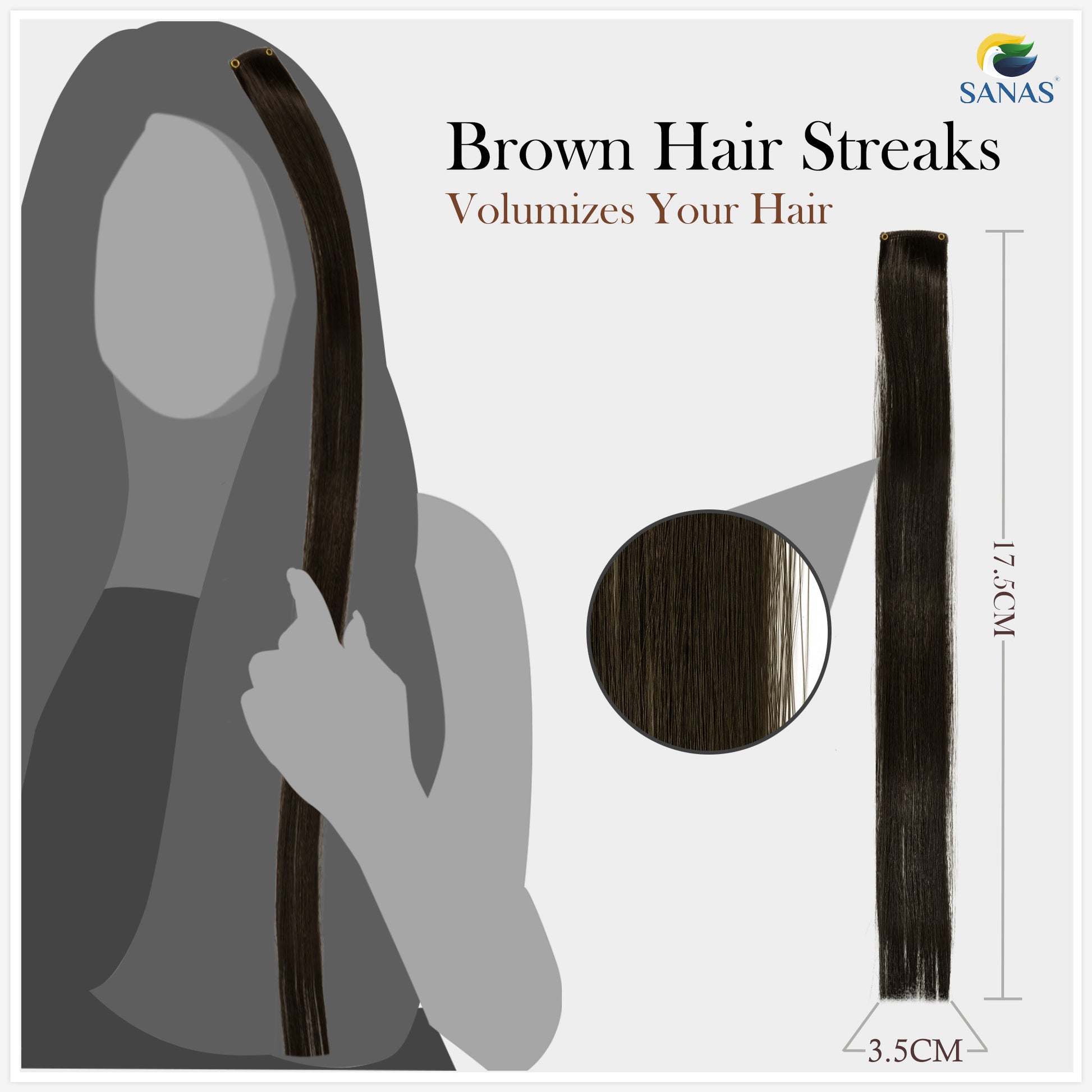 Brown Streaks Hair Extension