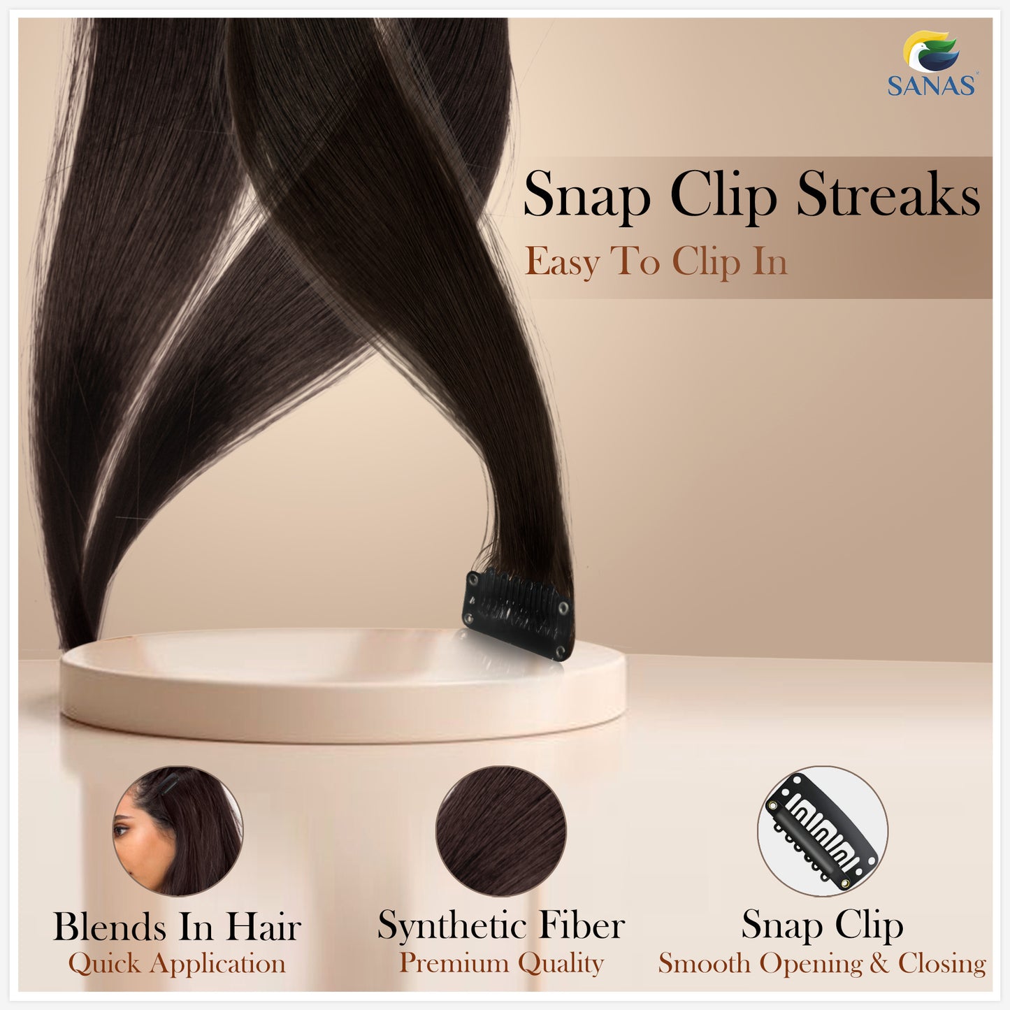 Brown Streaks Hair Extension