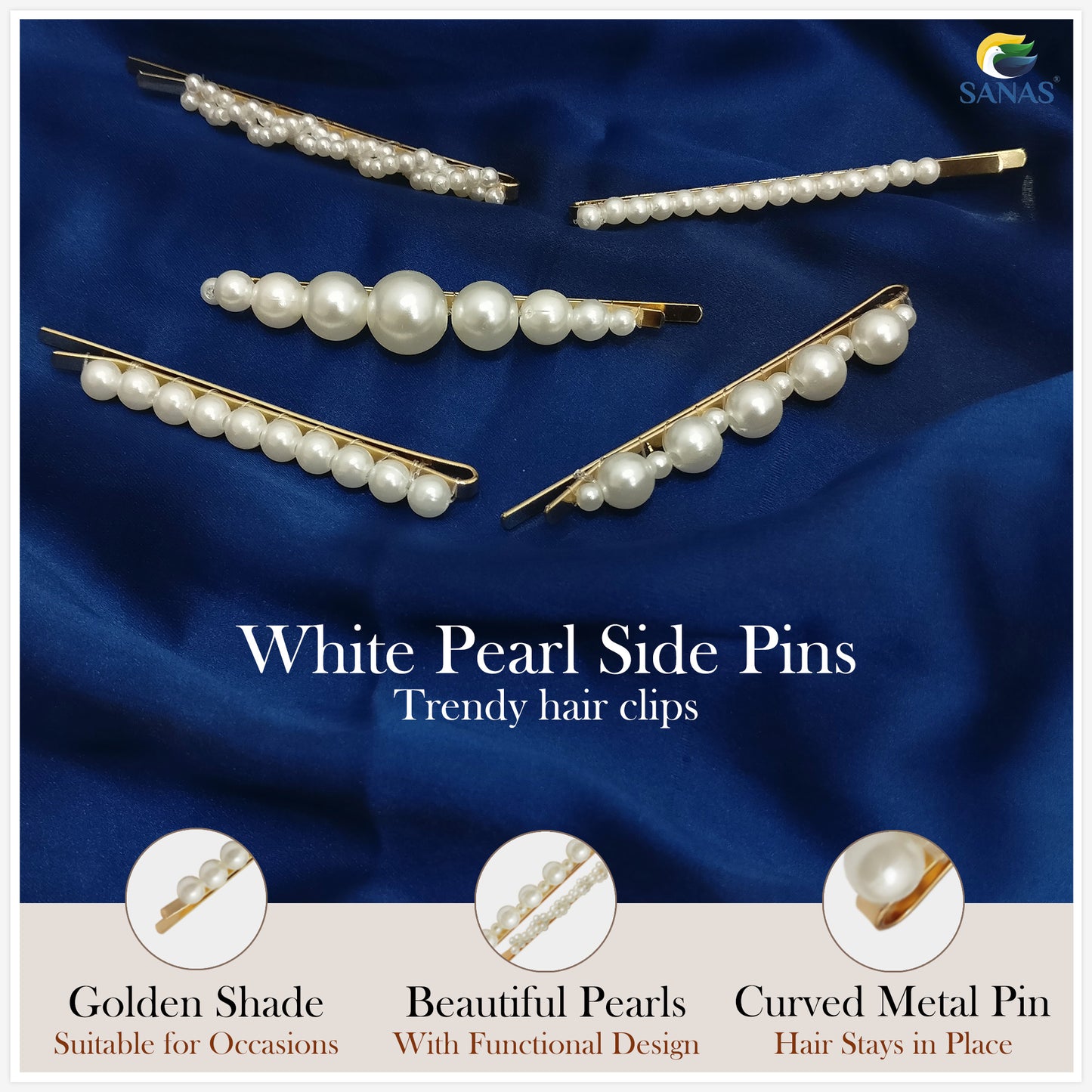 Pearl Bobby Hair Pins Set