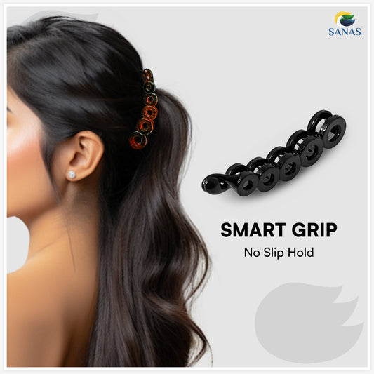 SANAS (4 Pcs) Small Banana Hair Clip Strong Grip Hair Accessories for Women (4 Pcs)