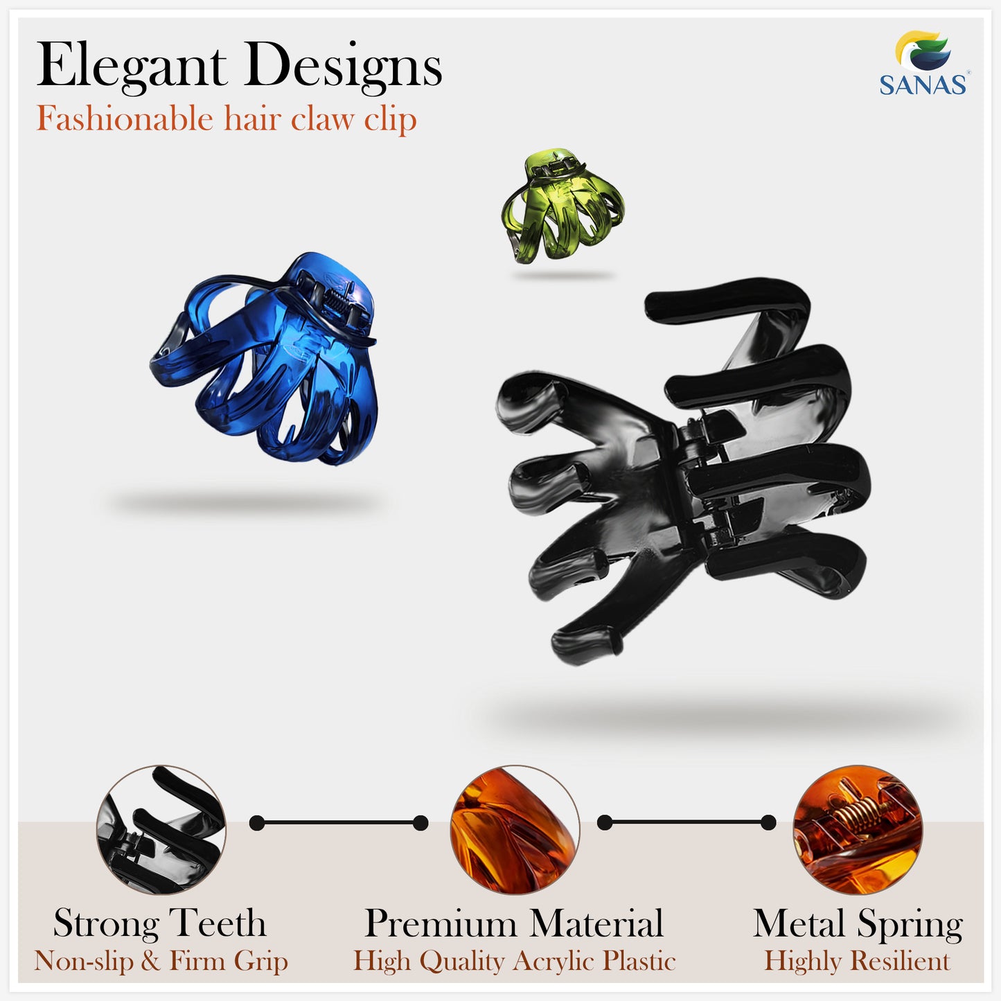 Multicolor Octopus Hair Clips