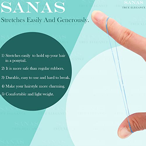 Sanas Mini Elastic Pastel Rubber Bands - 1100Pcs
