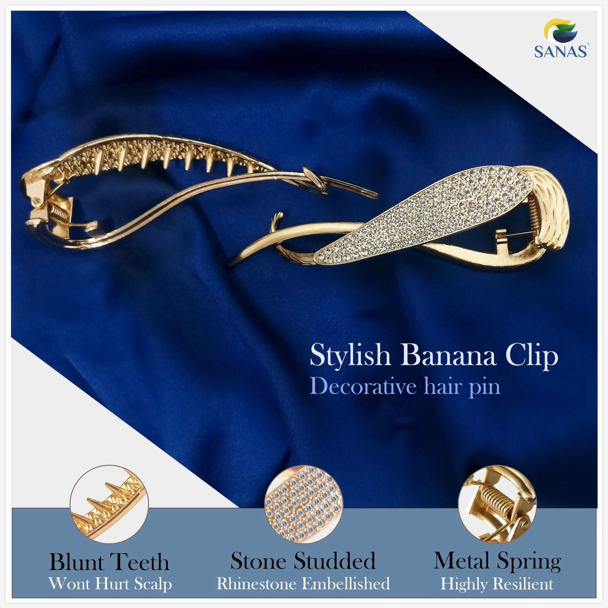 Diamond Banan Hair Clips