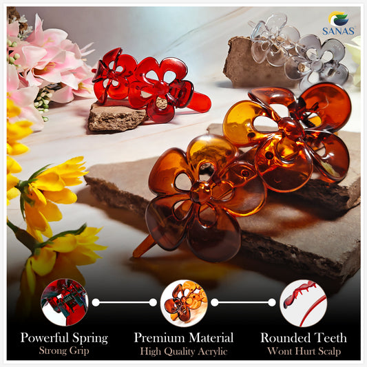 Sanas Korean Hair Clutchers For Women - 4Pcs