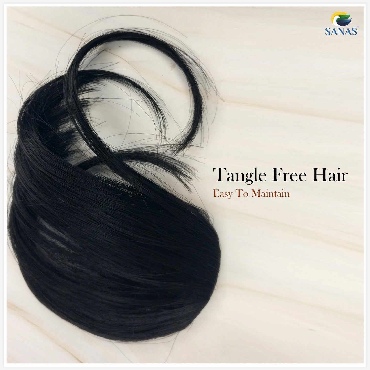 Sanas Black Clip In Bangs - 1Pc