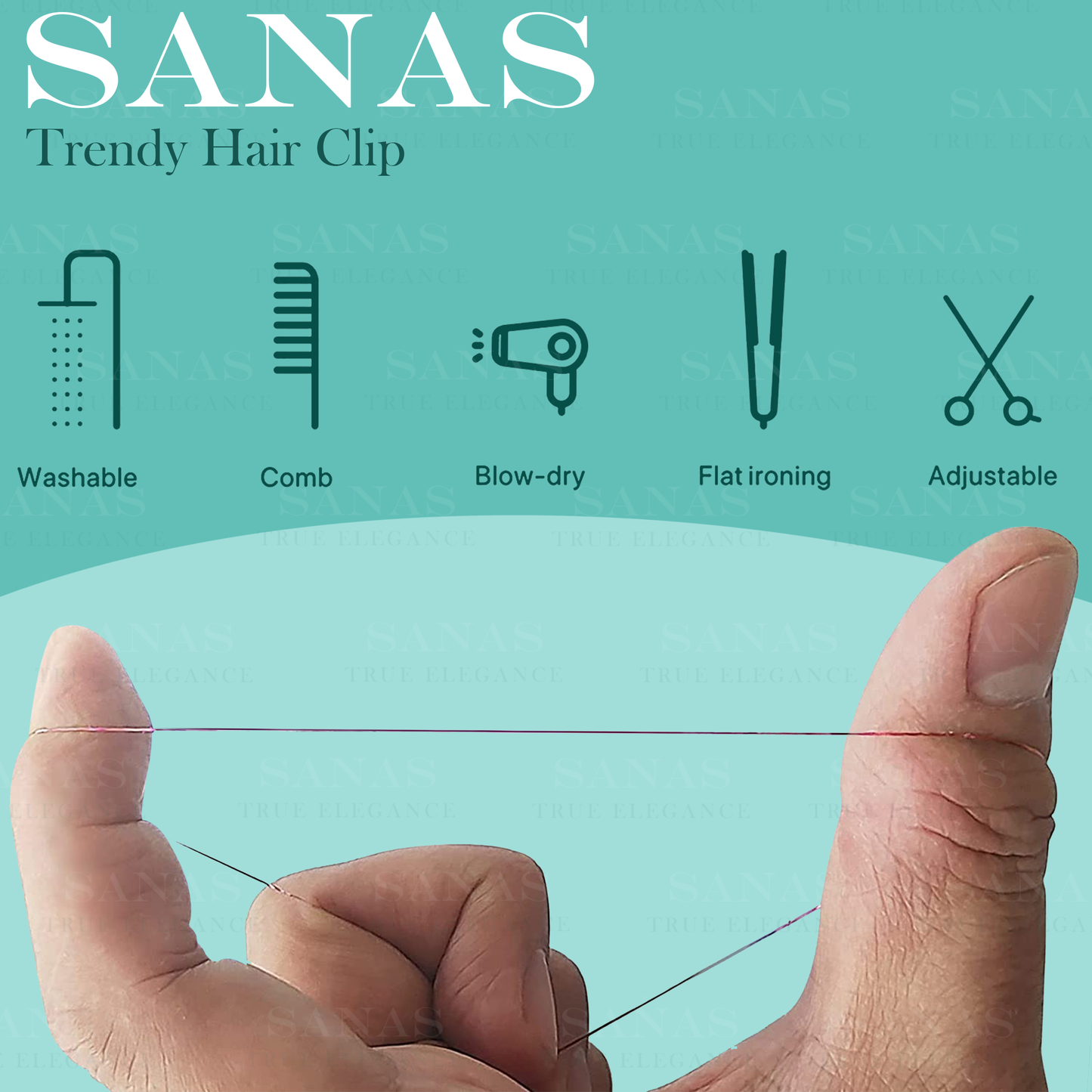 Sanas Glitter Hair Extensions Tinsel - 12Pcs