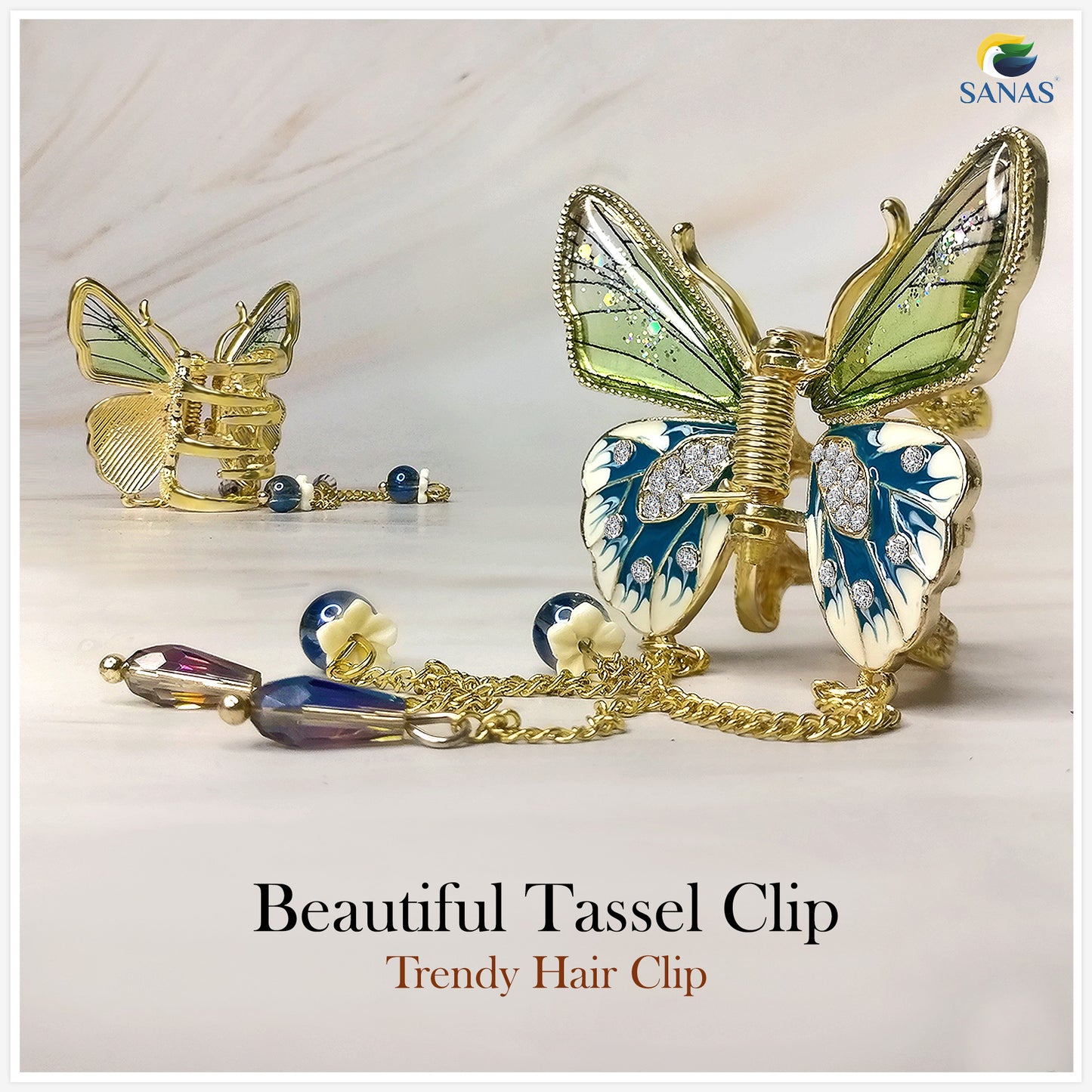 Sanas Resin Butterfly Hair Clip - 1Pc