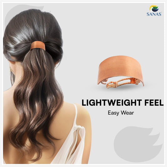 SANAS (1 Pc) Curved Copper Hair Clip for Women Stylish Hair Accessories (1 Pc)
