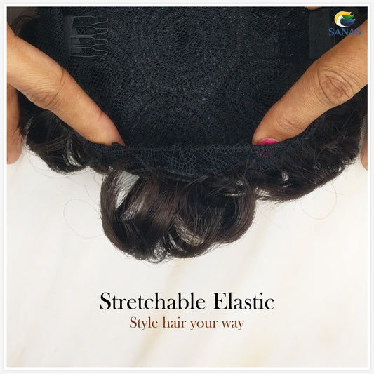 Sanas Black Fake Bun Hair Extension - 1Pc