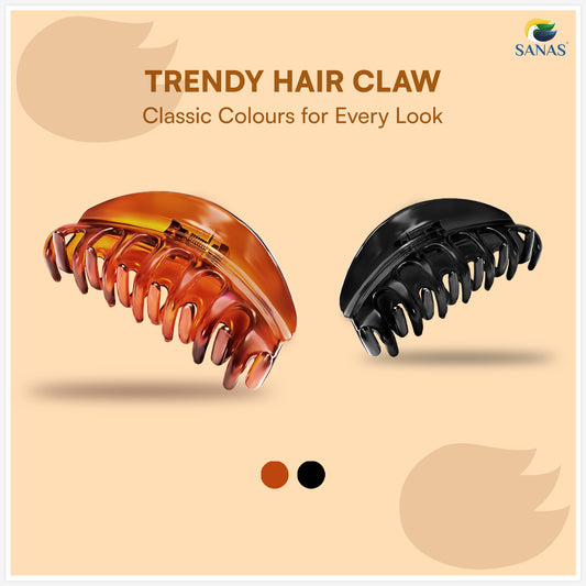 SANAS (2 Pcs) Big Clip Jumbo Hair Clips Hair Accessories for Women (2 Pcs)