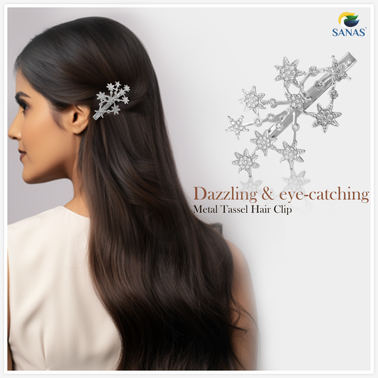 Sanas Tree Star Crystal Hair Pin - 2Pcs