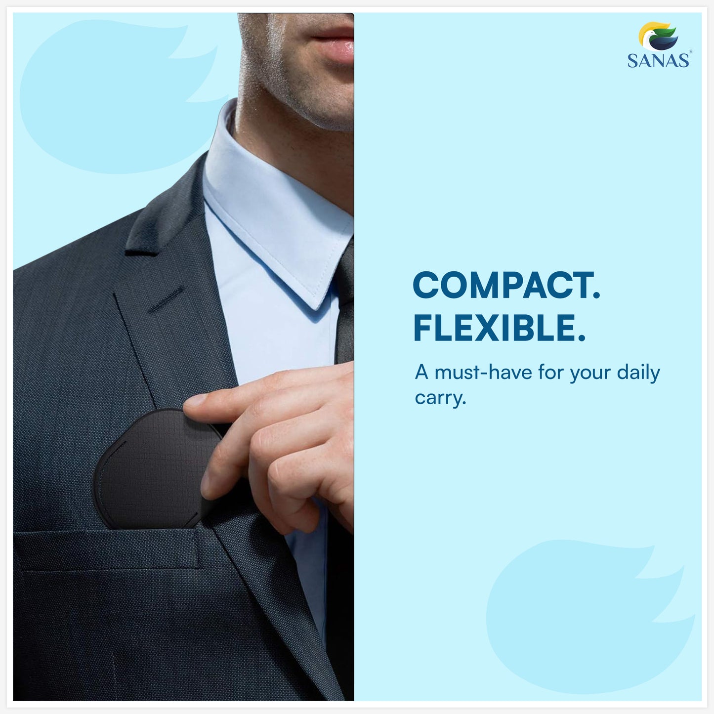 Sanas Portable Hair Palm Comb - 6Pcs