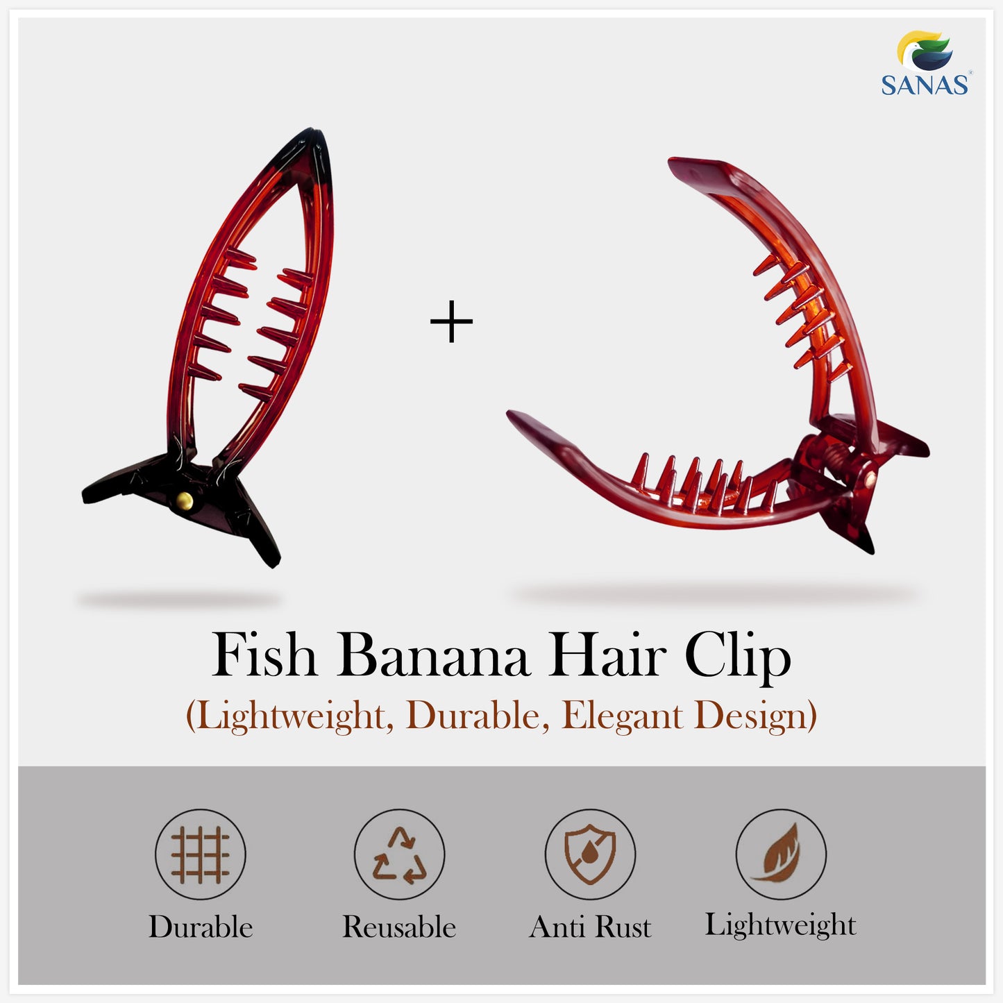 Fish Banana Hair Clips