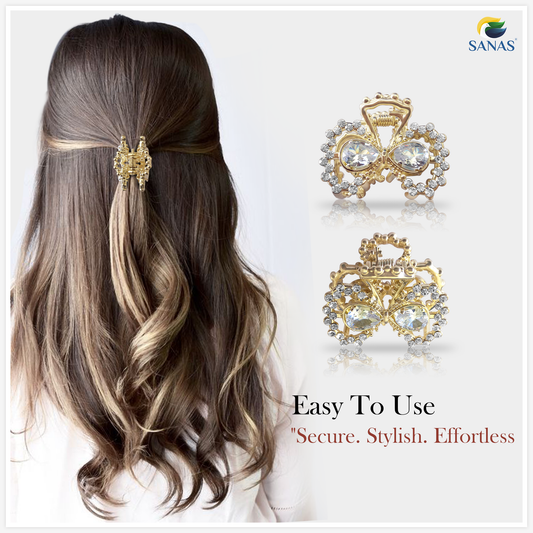 Sanas Mini Tiny Butterfly Hair Clips for Woman -1Pc