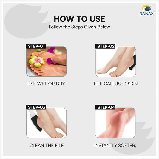 Sanas Dead Skin Remover Foot Scrubber - 1Pc