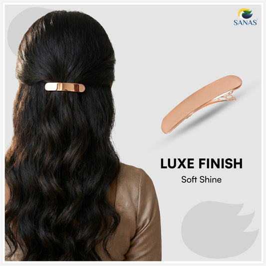 SANAS (1 Pc) Copper Hair Clip for Women Stylish Hair Accessories (1 Pc)