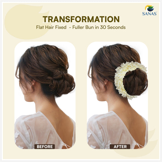 Sanas Artificial Gajra For Hair Bun (10Pcs)