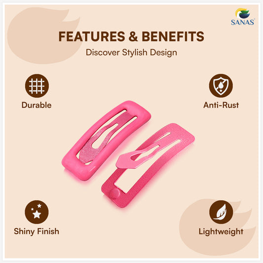 Sanas (36Pcs) Small Tic Tac Hair Clips For Women Stylish Trendy Tic Tac Clip For Girls Hair Accessories For Kids Girls Return Gifts Baby Hair Clips For Girls Baby Clips For Kids (Mixed Colors) (36Pcs)