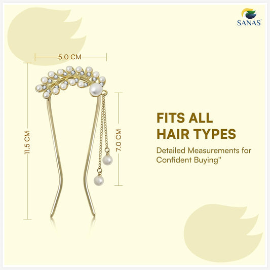 Sanas Hair Pins For Styling Juda Pin Bun Accessories For Girls & Women 1Pc