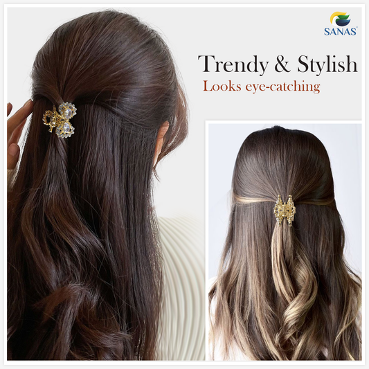 Sanas Mini Tiny Butterfly Hair Clips for Woman -1Pc