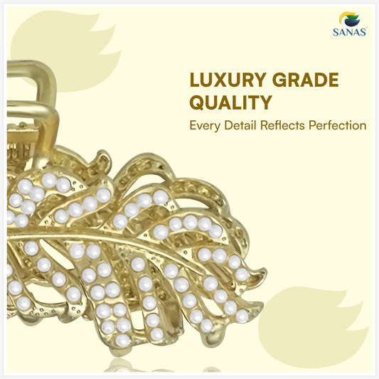 Sanas Pearl Hair Clips For Woman Stylish (1Pc)