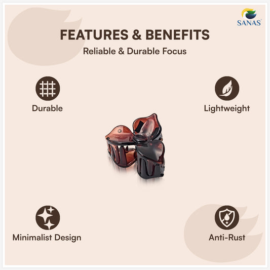 Sanas (4Pcs) Flower Clips For Girls Flower Clips For Women Hair Clips For Women Stylish Clutchers For Hair Claw Clip For Women Aesthetic Fashion Accessories For Girls Teenage (4 Versatile Shades) (4Pcs)