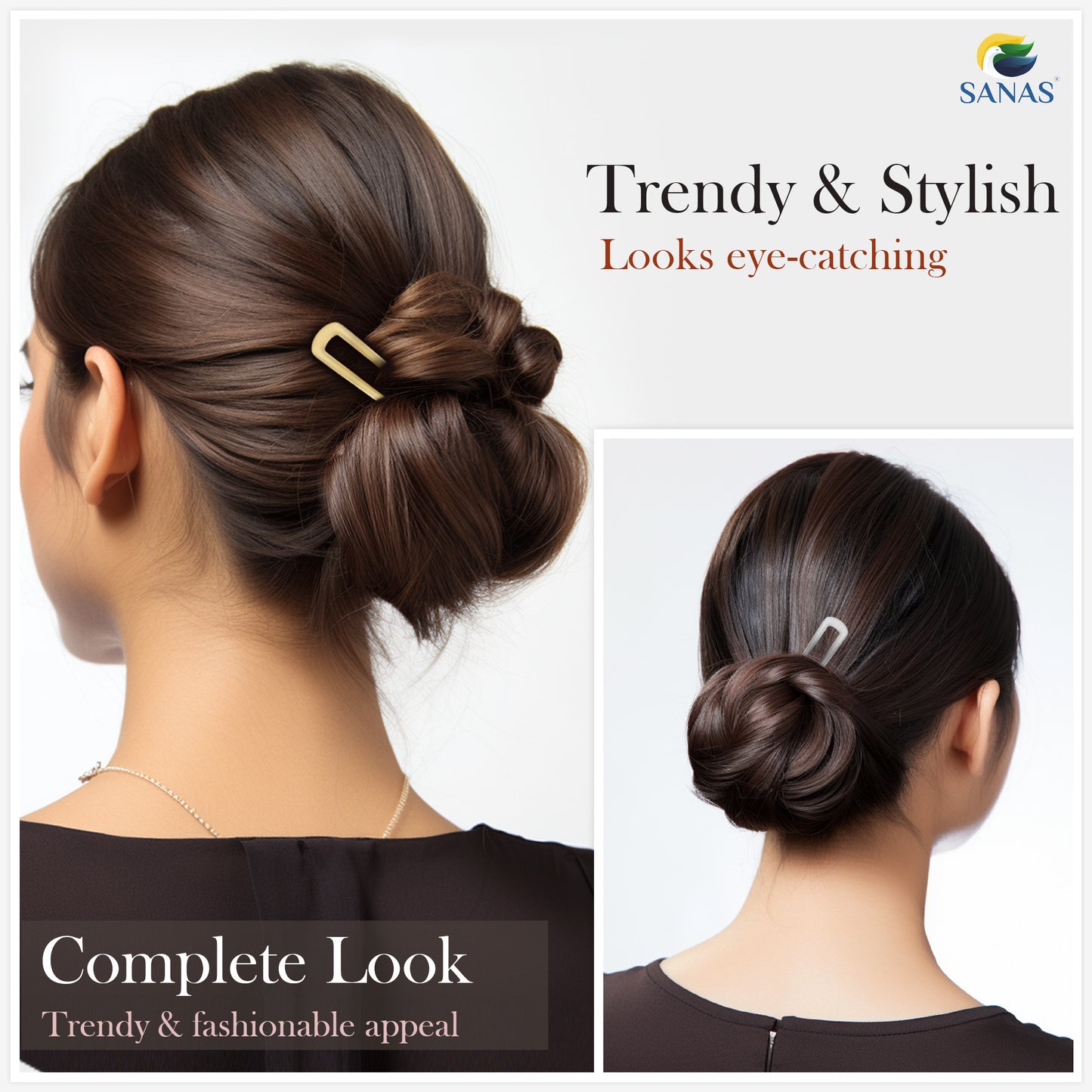 Sanas Hair Fork U Pin - 4Pcs