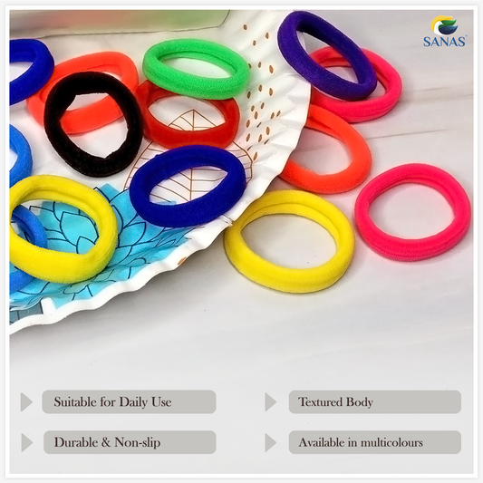 SANAS (36 Pcs) Multi Color Rubber Band Hair Accessories for Women and Girls (36 Pcs)