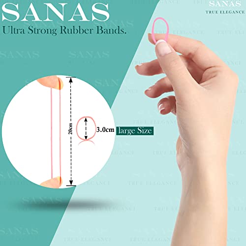 Sanas Mini Elastic Pastel Rubber Bands - 1100Pcs