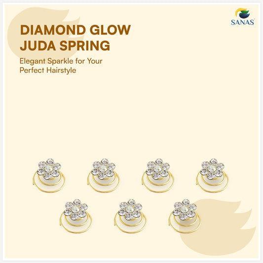 Sanas Pearl Spring Bun Pins – Easy Hair Bun Styling Accessories for Women – 12 Pcs