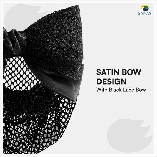 SANAS (1 Pc) Hair Clip Juda Net Attractive Black Net Hair Accessories for Women (1 Pc)