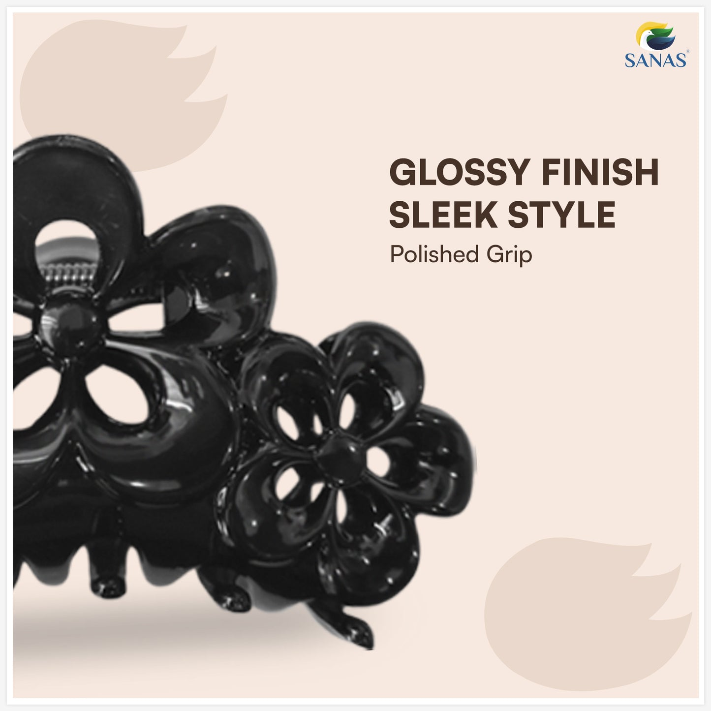Stylish Korean hair claw clip flower shape accessory