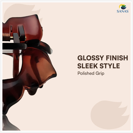 Sanas (3Pcs) Flower Clips For Girls Flower Clips For Women Hair Clips For Women Stylish Clutchers For Hair Claw Clip For Women Aesthetic Fashion Accessories For Girls Teenage (Versatile 3 Shade)(3Pcs)