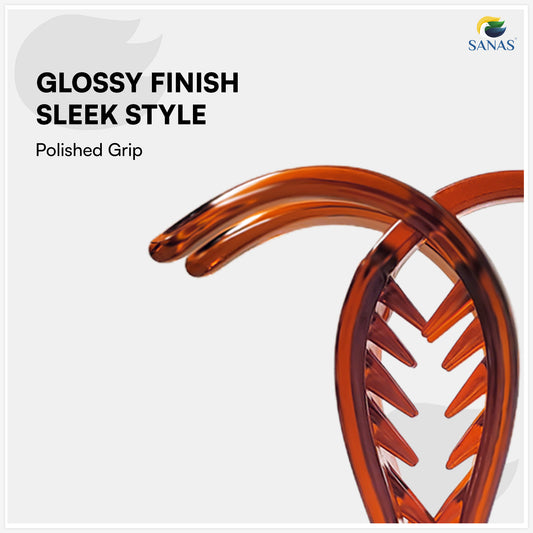 SANAS (2 Pcs) Small Hair Clip 4T Brown Hair Accessories for Women and Girls (2 Pcs)